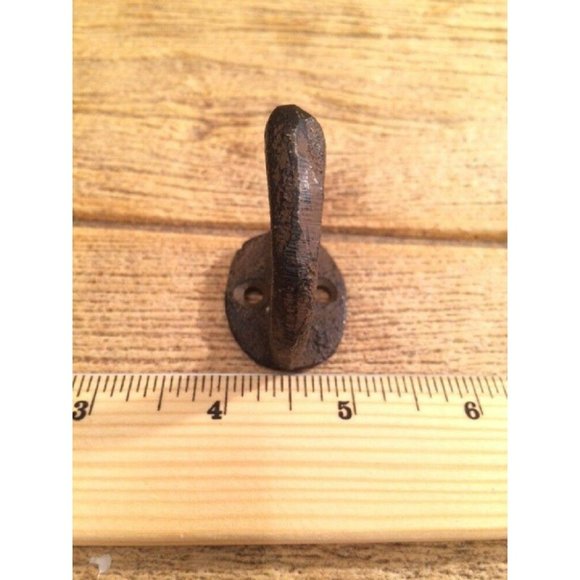 Two (2) Small 1 1/2" tall Cast Iron Robe / Coat Hook two (2) 0170-01203 - Picture 11 of 12